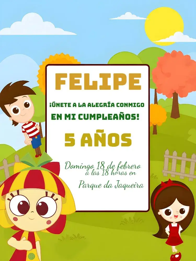 Invitación Finca Del Pica Pau Amarillo