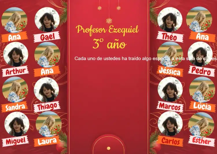 Tarjeta De Despedida Alumnos Con Fotos Verde