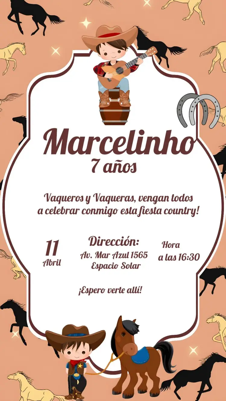 Invitación Granjero Vaquero