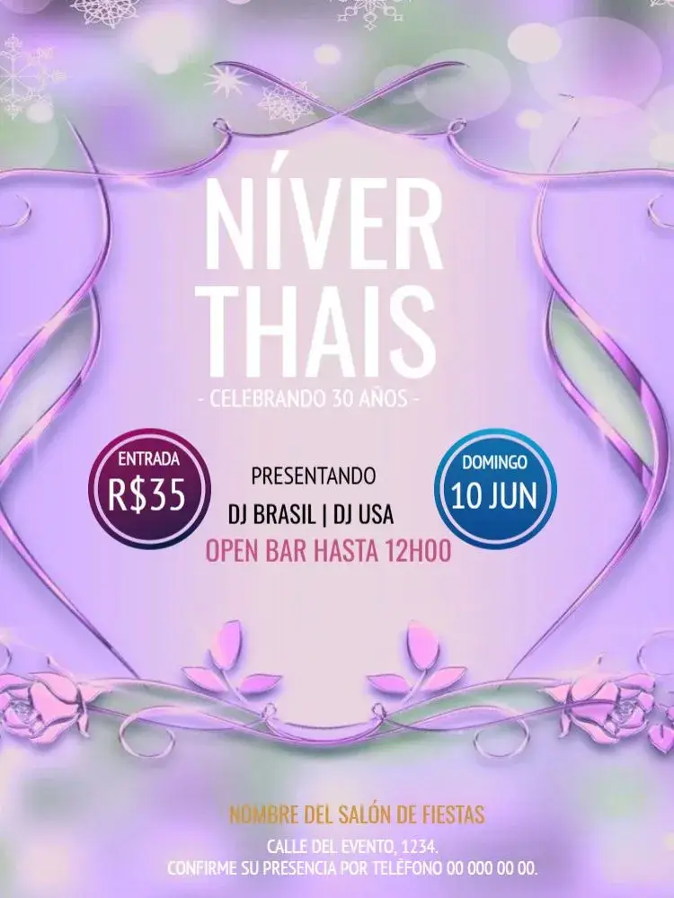 Invitación Música Electrónica Para Animar Fiesta