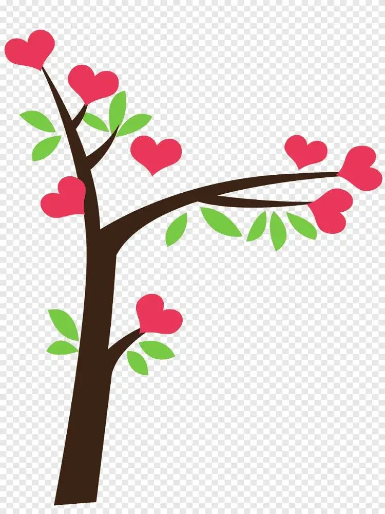 Invitación Marco Con Árbol Y Corazón Flores