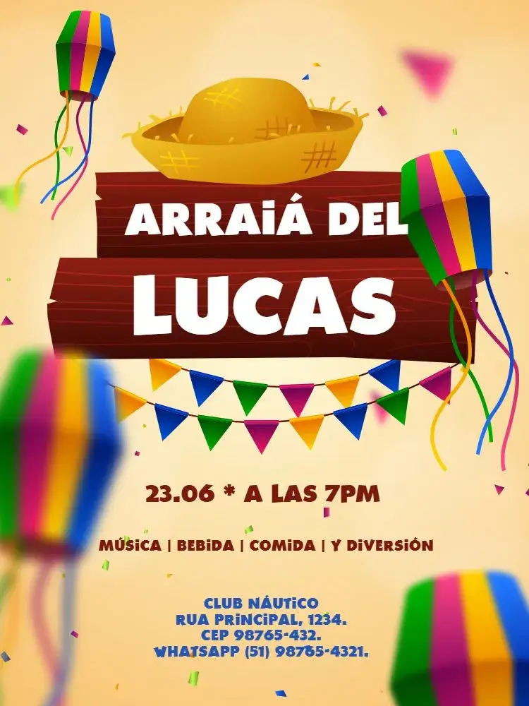 Invitación Fiesta Junina Colorida