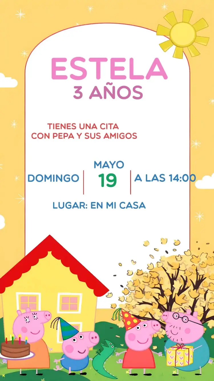 Invitación Pepa Pig