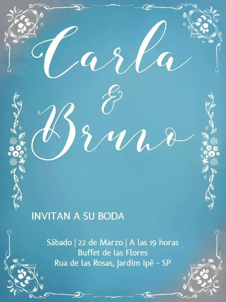 Invitación Boda Arabescos Delicados