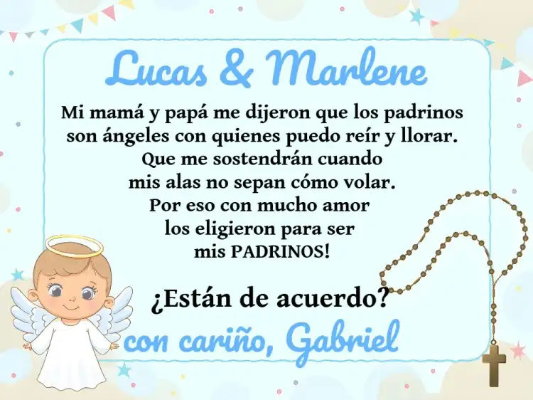 Padrinos De Bautismo Angelito Religión