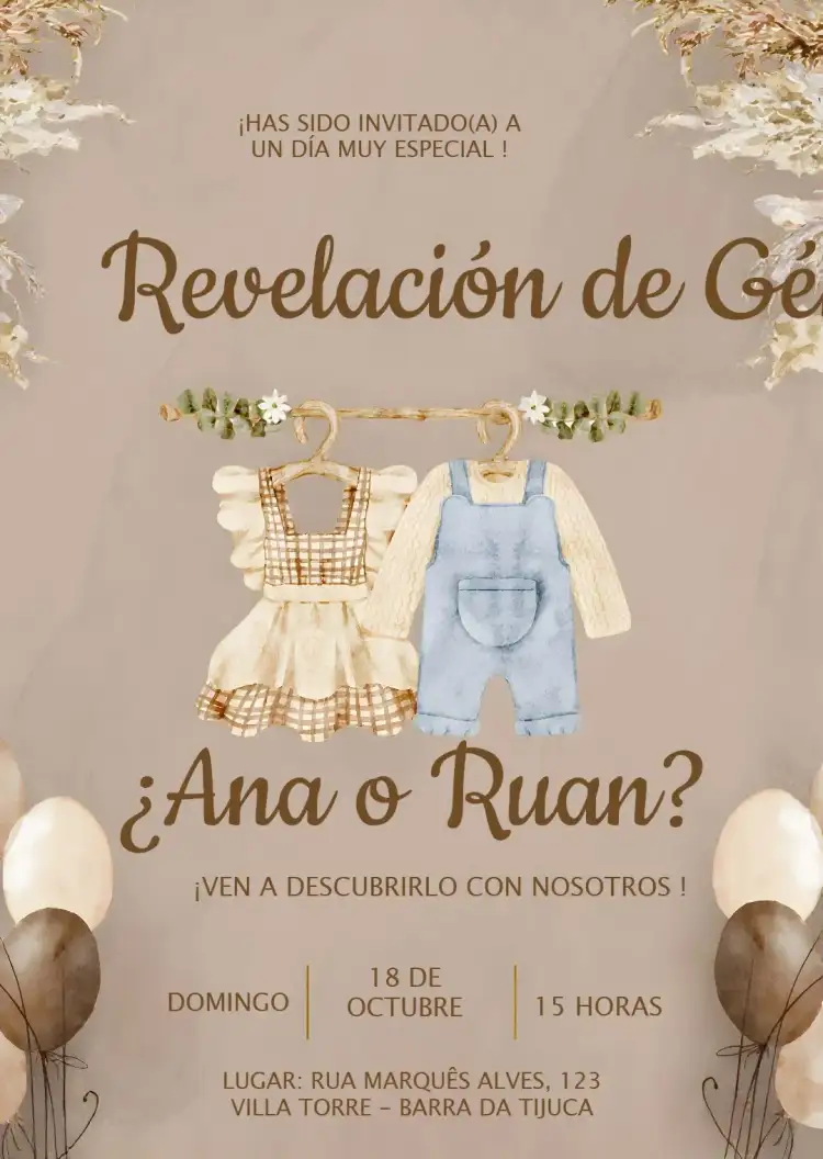 Baby Shower Ropa Tendedero Revelación