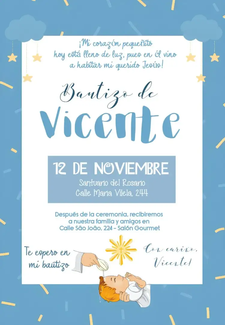 Invitación Bautismo Iglesia – tema Primera Comunión verde, católico, ángeles, minimalista, tradicional