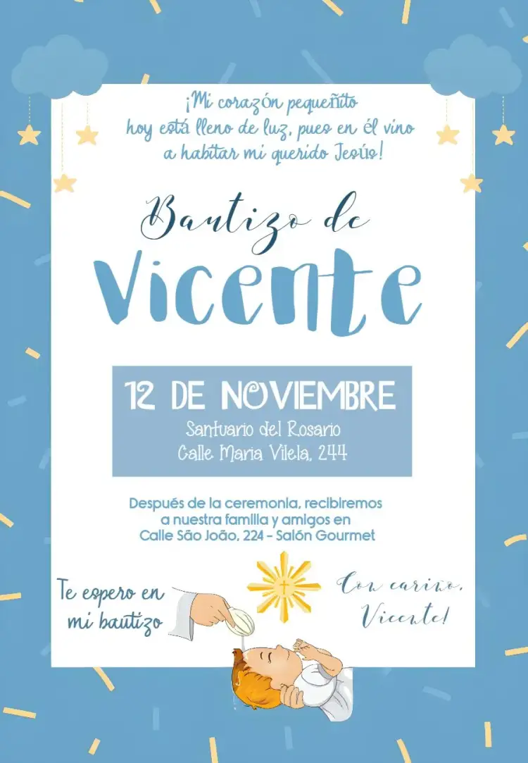 Invitación Bautismo Iglesia