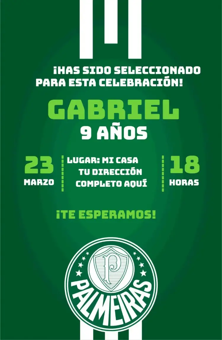 Invitación Palmeiras 2