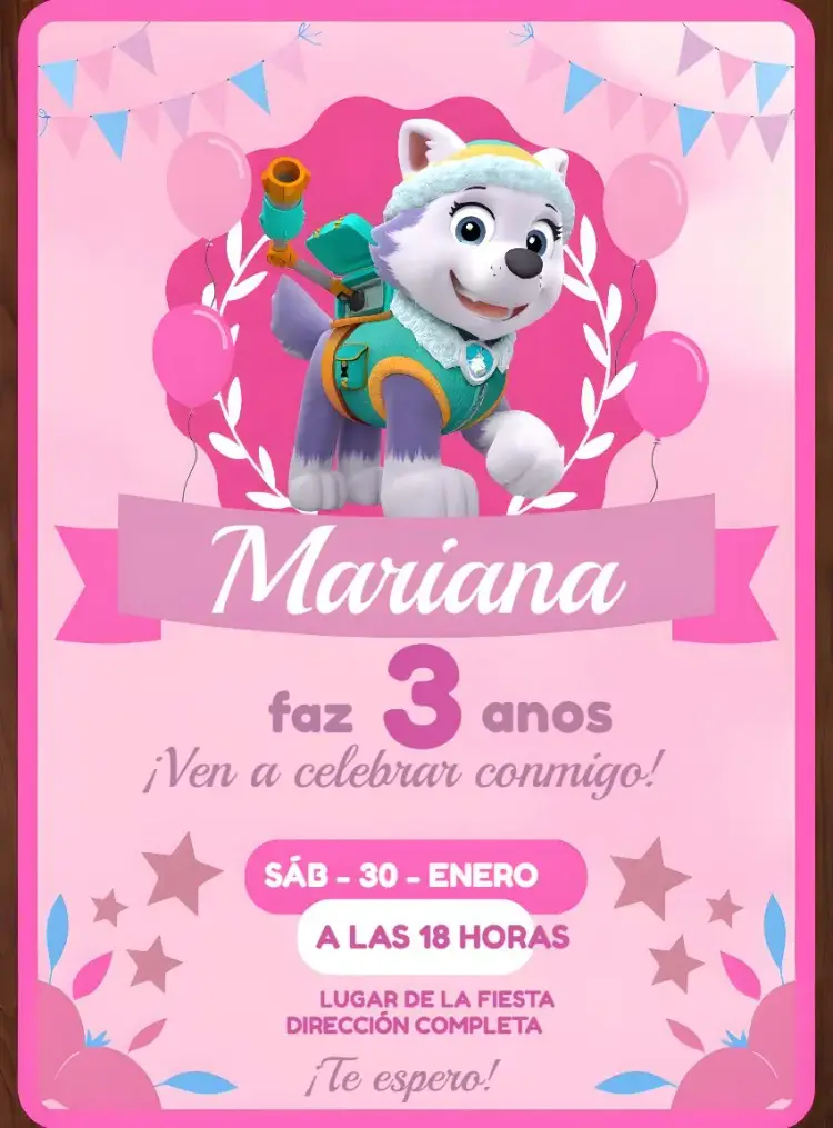 Invitación Everest Patrulla Canina