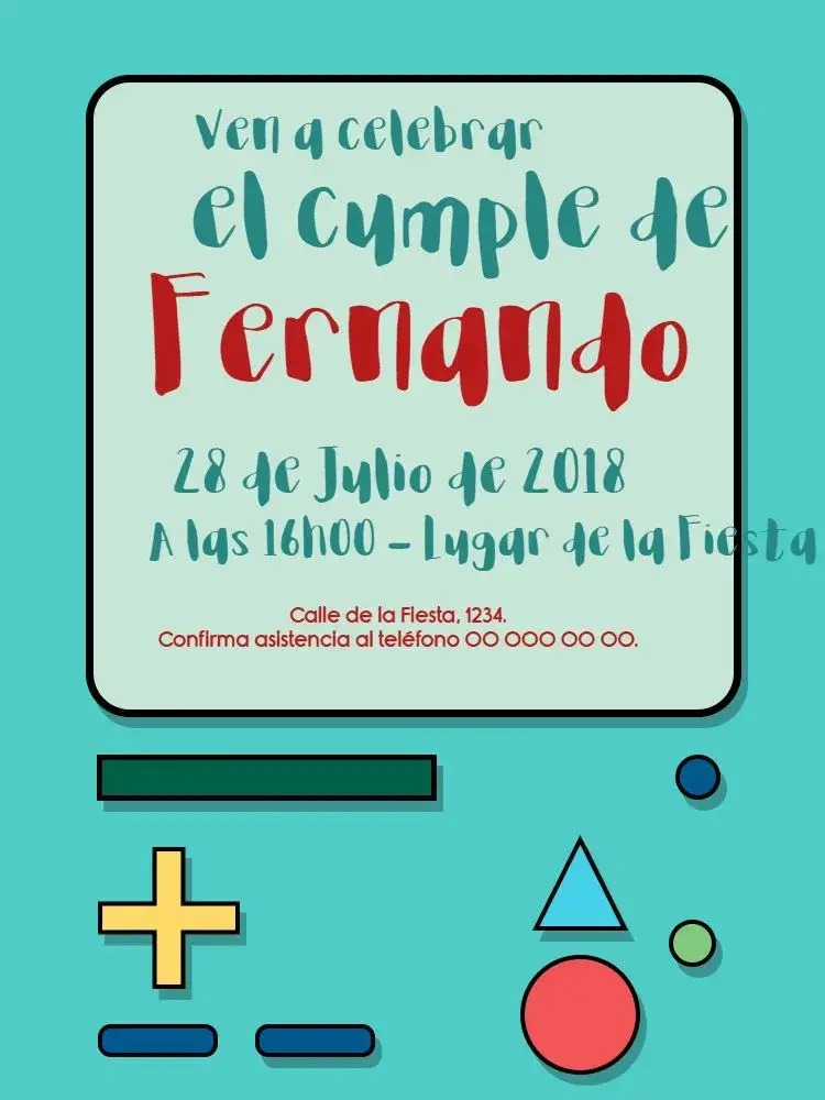 Invitación Hora De Aventura Celebración