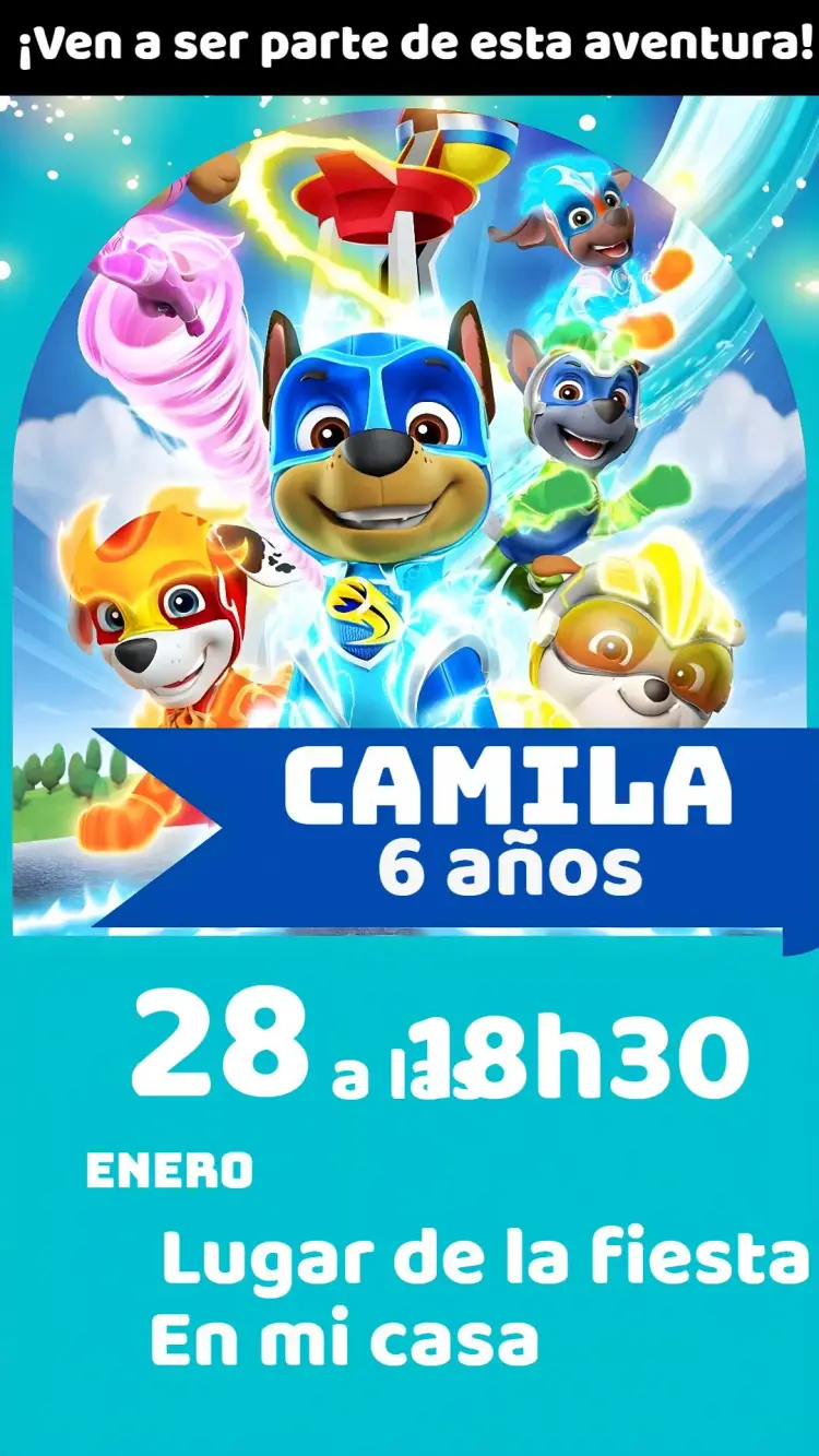 Invitación Super Patrulla Canina Dibujo