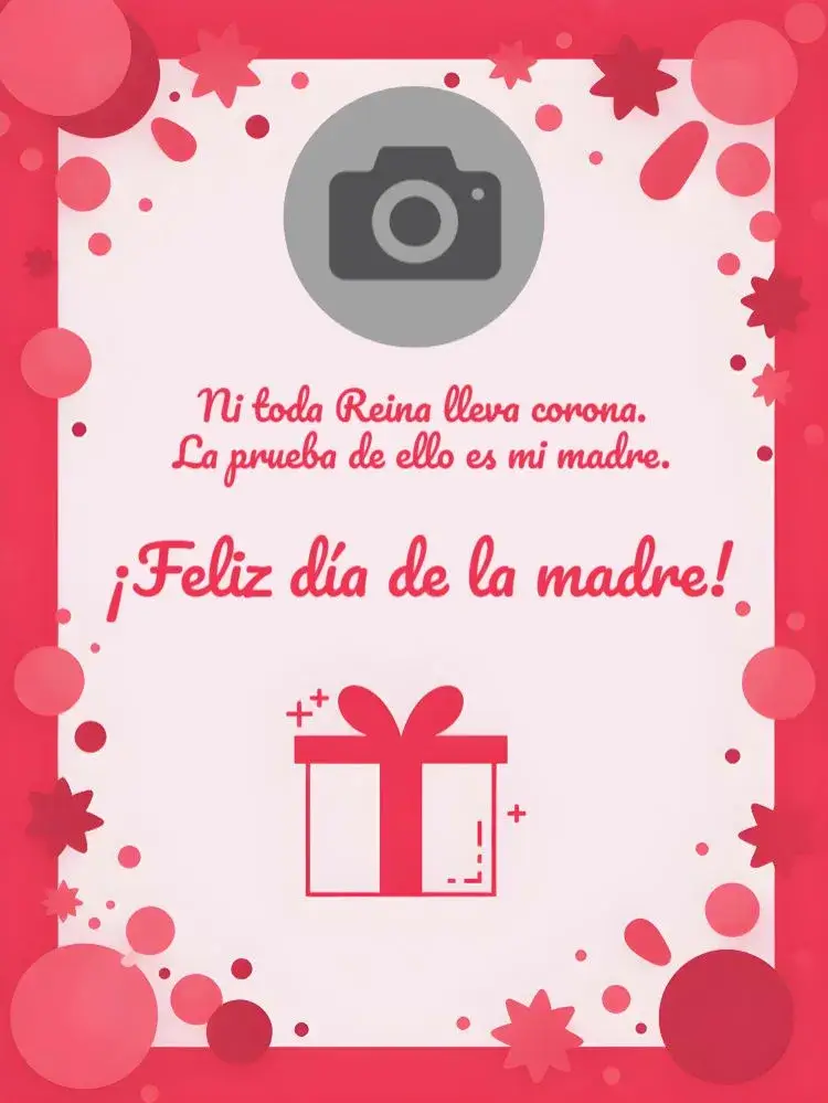 Invitación Publicación Día de la Madre Con Foto Rosa