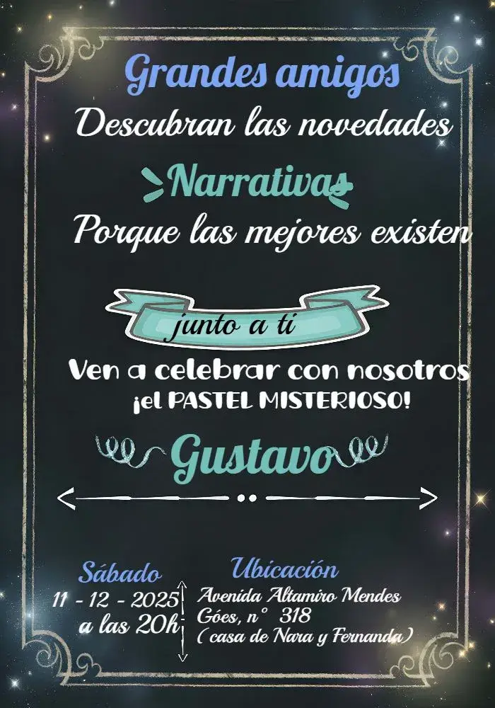 Invitación Pizarra Tiza Minimalista