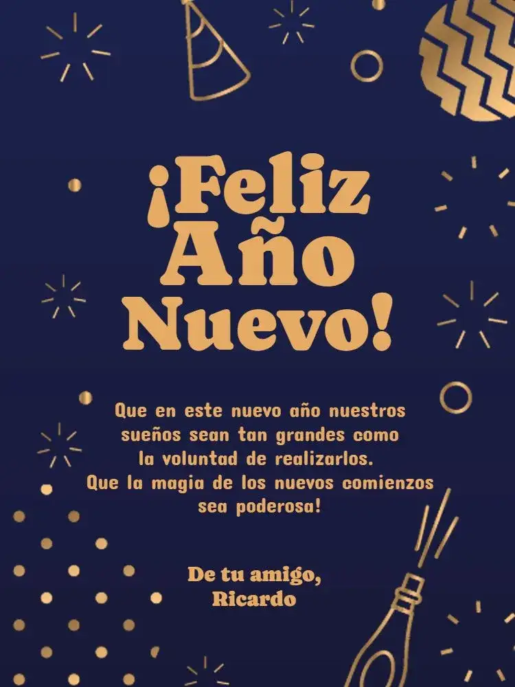 Tarjeta De Año Nuevo Festiva Final