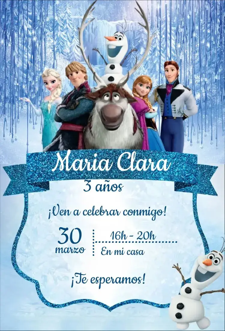 Invitación Frozen 12