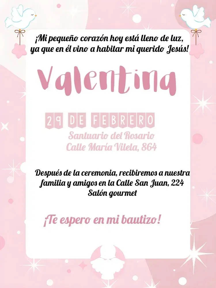 Invitación Bautizo Digital