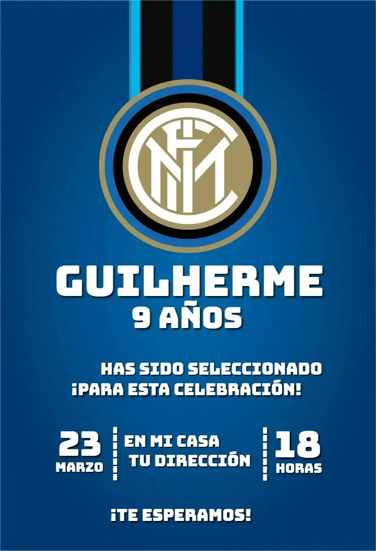 Invitación Inter de Milán 5