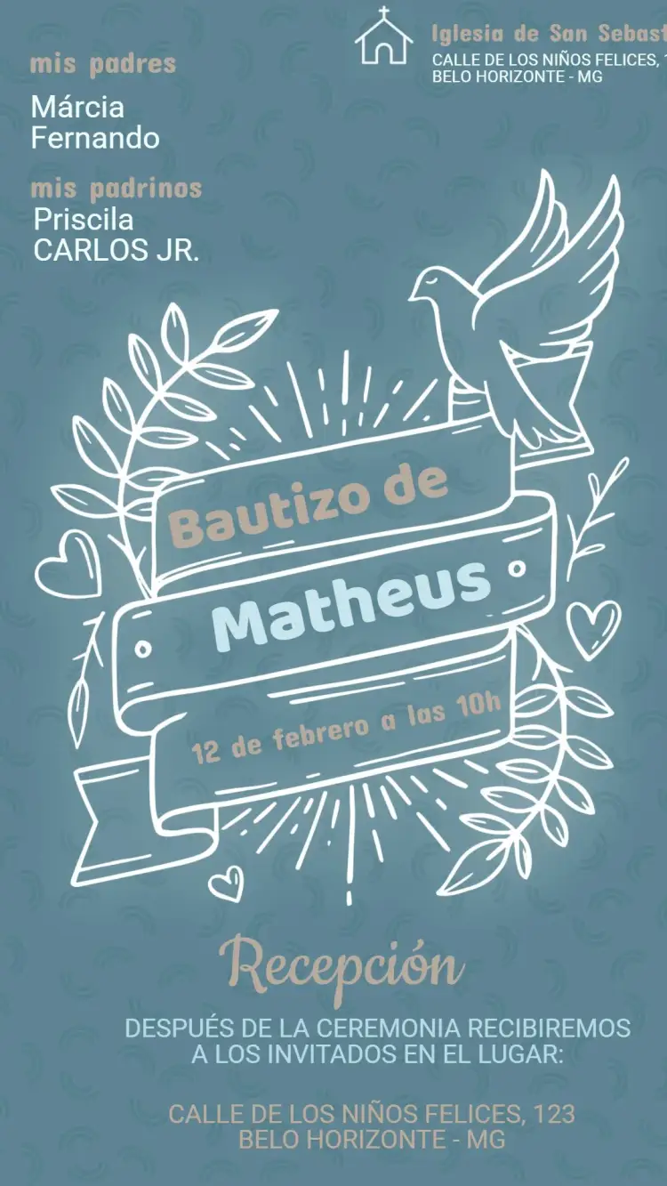 Invitación de Bautizo