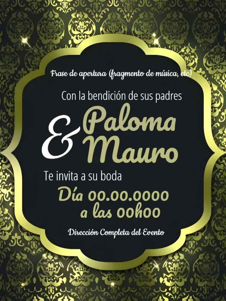 Invitación Boda Arabescos Provenzal