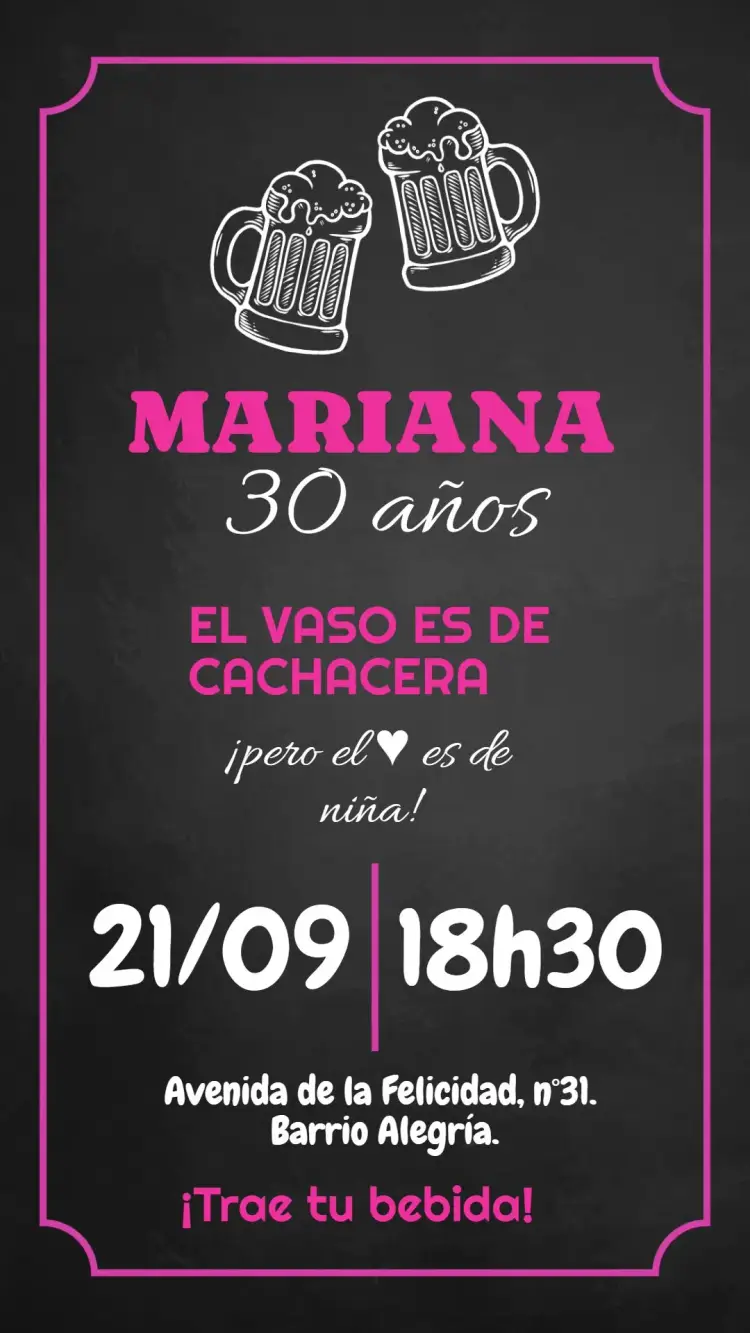 Invitación Pizarra Barbacoa Tiza