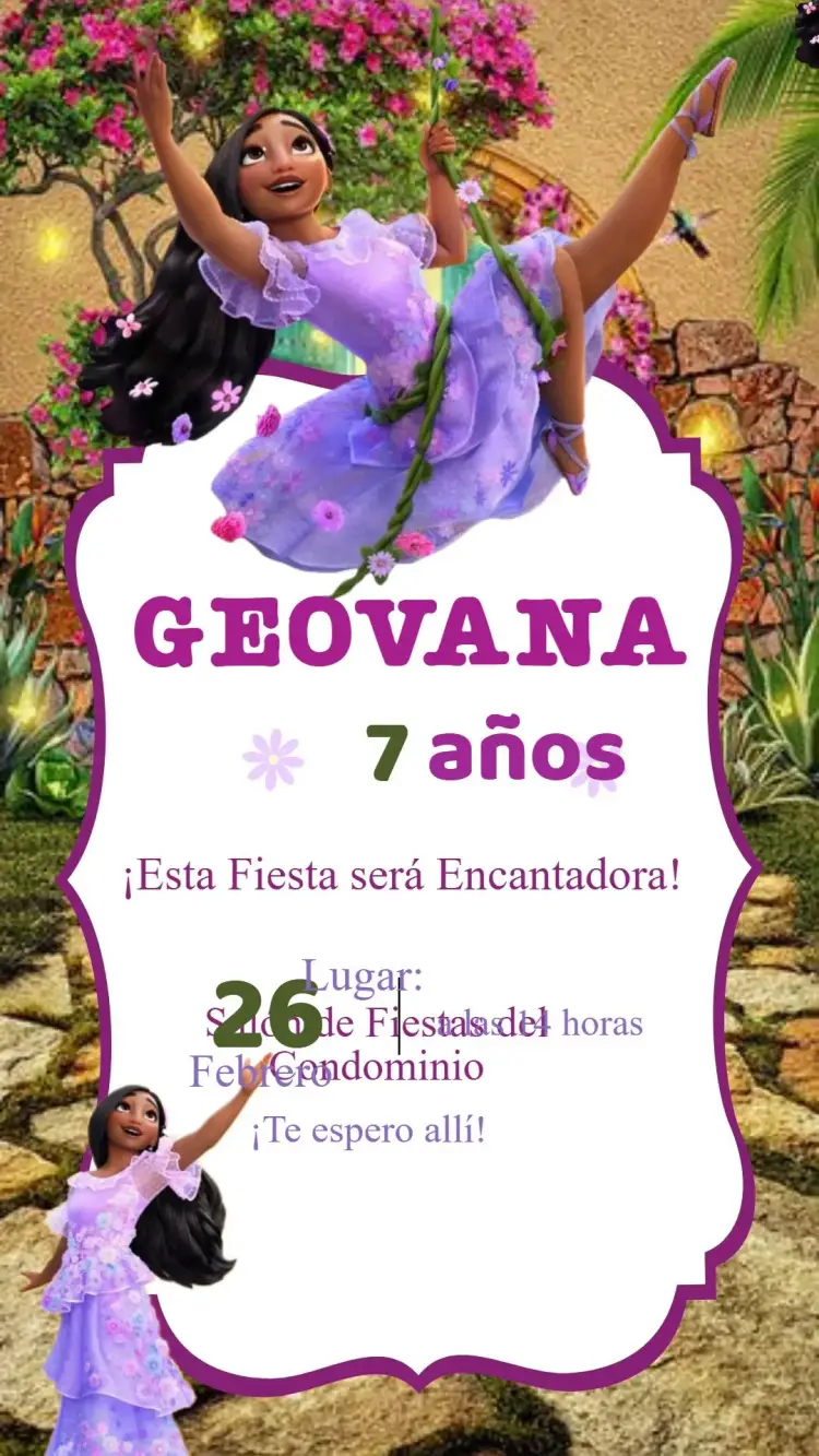 Invitación Cumpleaños Encanto