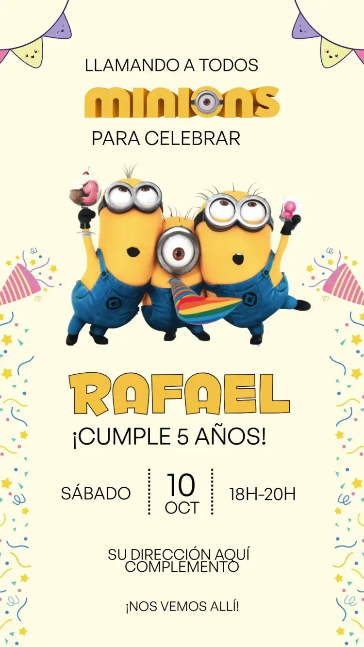 Invitación Minions