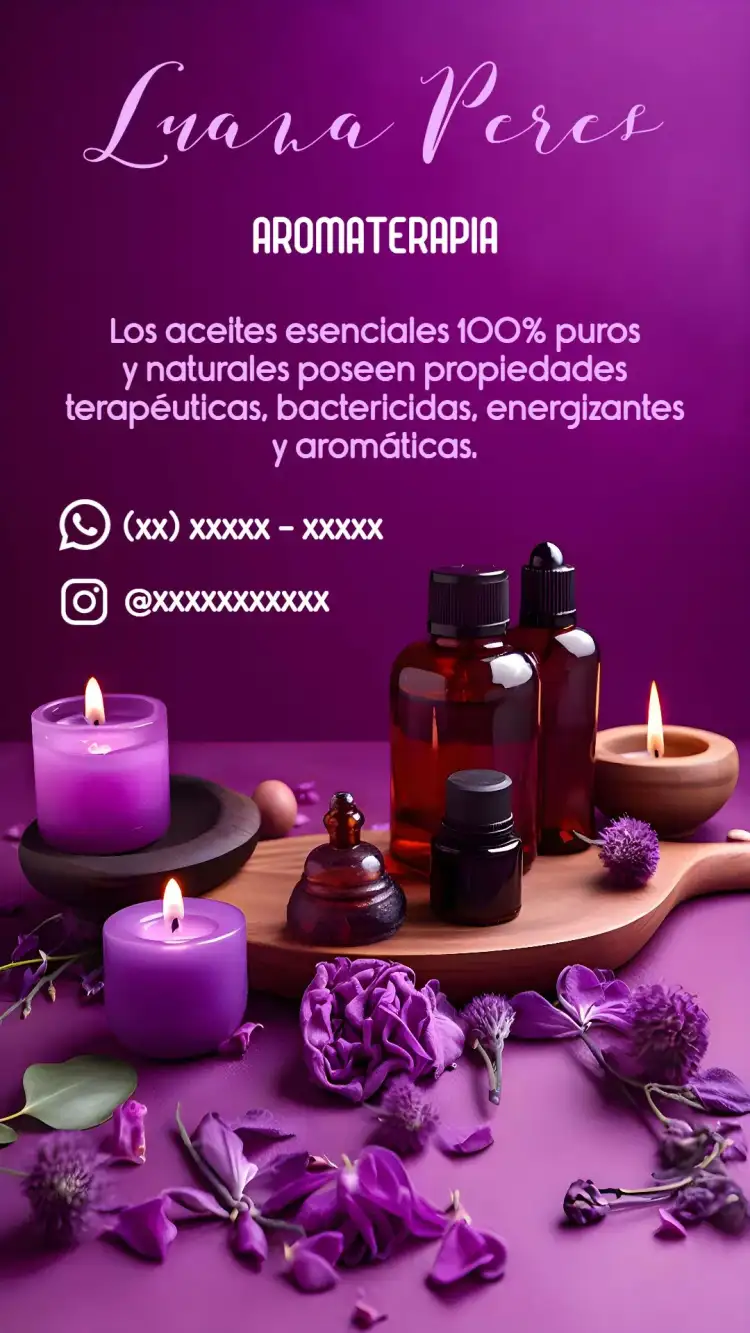 Tarjeta de Visita Digital de Aromaterapia