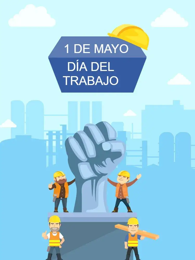 Invitación Tarjeta Día Del Trabajo Digital – tema Tarjeta Día del Trabajo, industrial, trabajadores