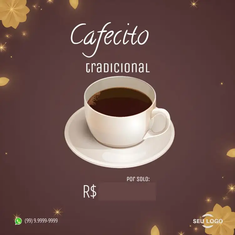 Invitación Publicación Para Cafetería Café – tema Más buscados marrón, moderno, minimalista, café, estilo rústico