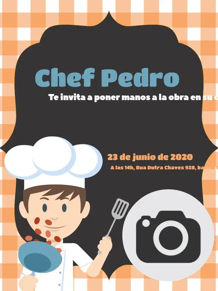Invitación Chef de Cocina Blanco