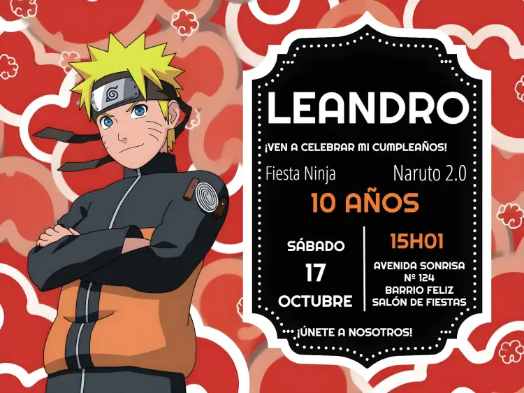 Invitación Naruto