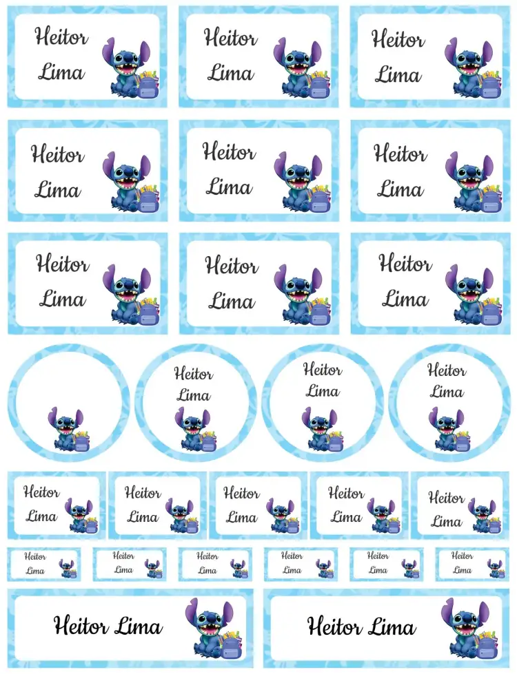 Invitación Stitch – tema Tarjeta moderno, colorido, divertido, alegre, minimalista