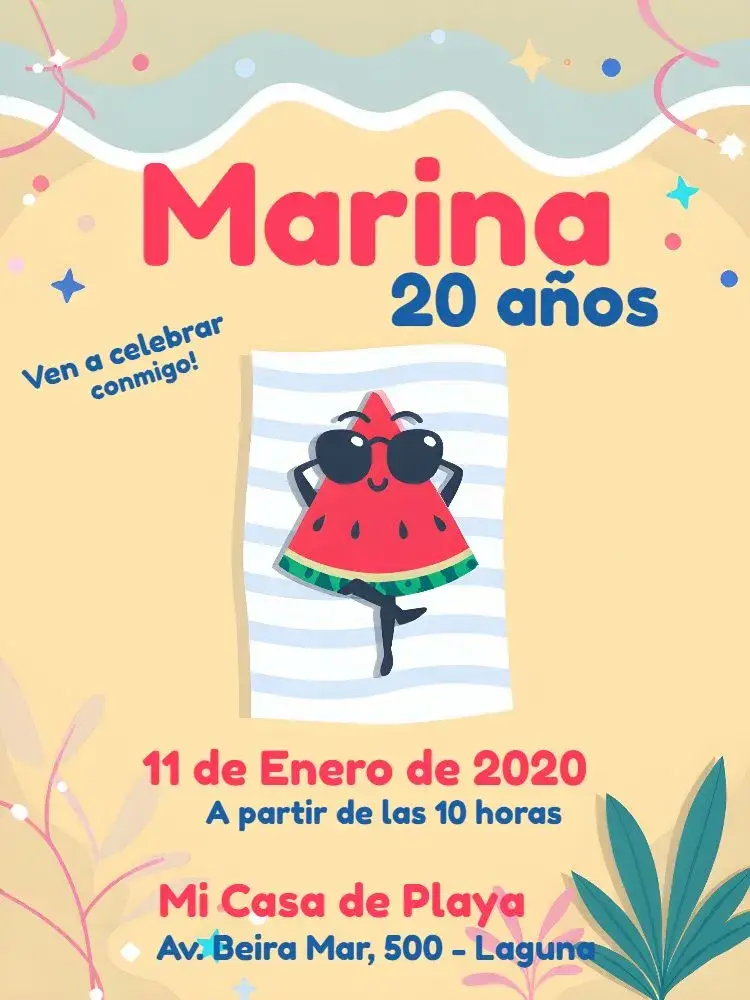 Invitación Adulto Tropical