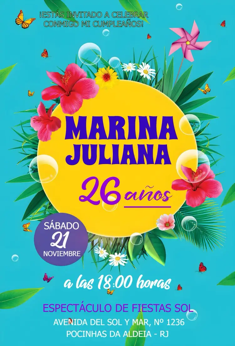 Invitación Sol Tropical