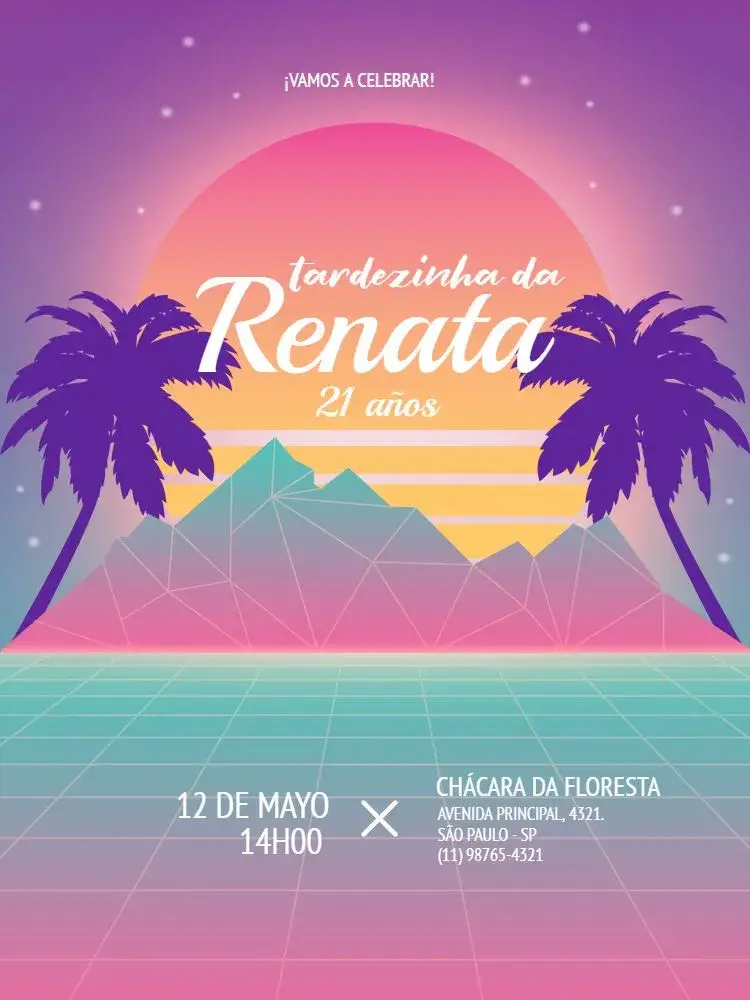 Invitación S De Tardezinha Rosa Sol