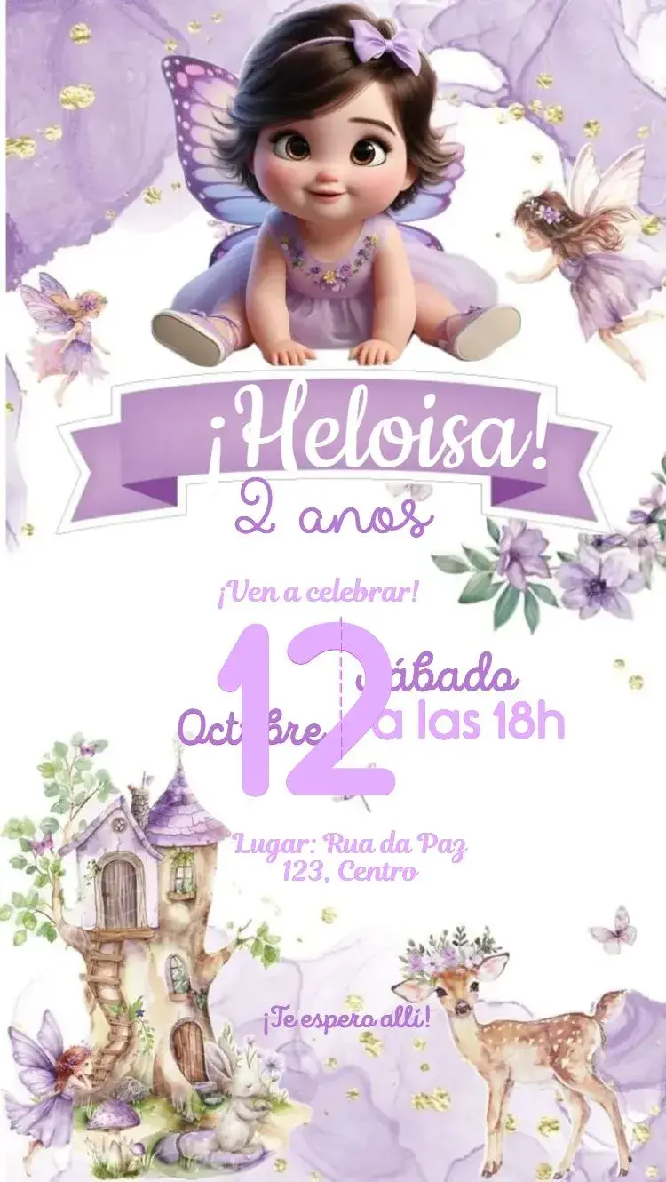 Invitación Jardín encantado con hada
