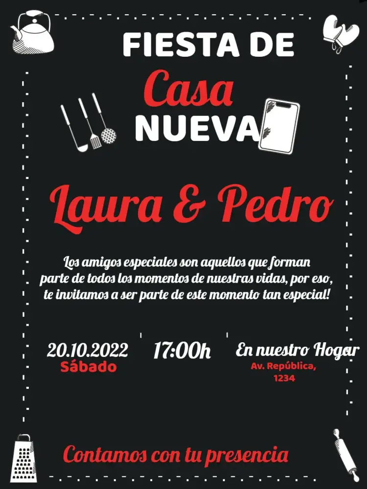 Invitación Despedida de Solteros Blanco – tema Despedida de Soltera blanco, rojo, negro, pizarra, moderno, elegante
