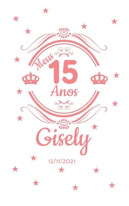 Invitación Arte Para Vaso 15 Años Digital