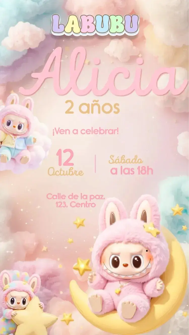 Invitación Labubu