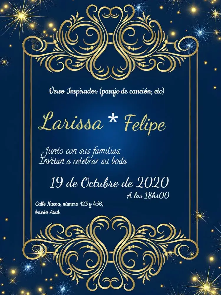 Invitación Boda Arabescos Moderno