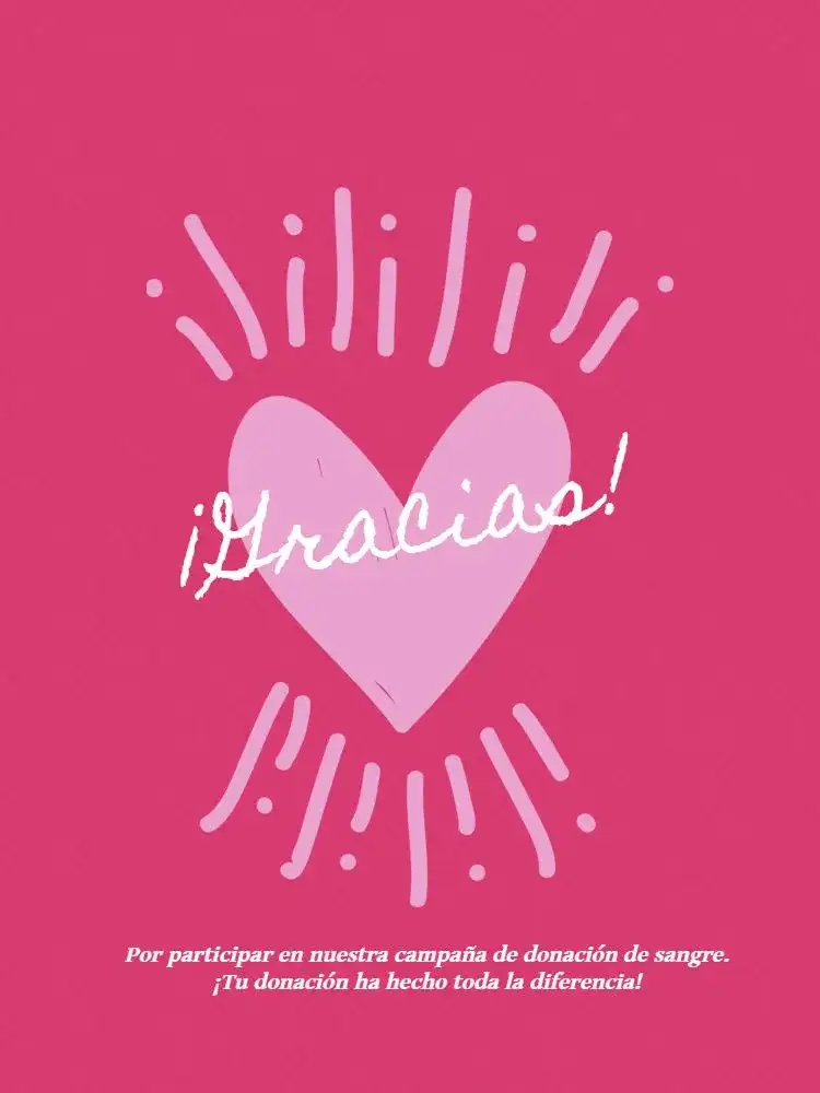 Tarjeta De Agradecimiento Por Participación Rosa Infantil
