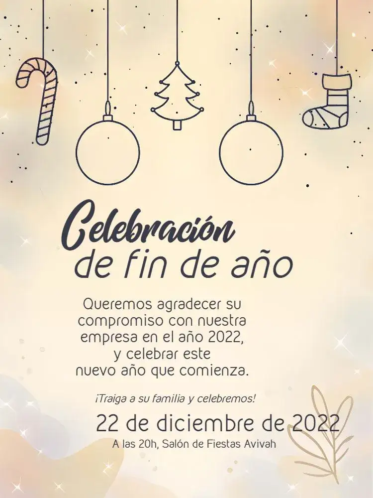 Invitación Fiesta De Navidad De La Empresa Azul – tema Fechas Conmemorativas moderno, elegante, dorado, navideño, minimalista