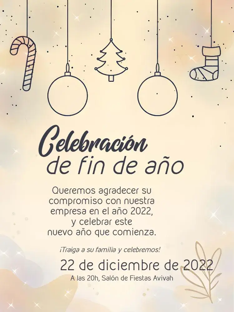 Invitación Fiesta De Navidad De La Empresa Azul