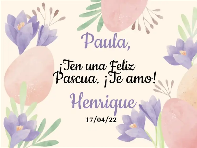 Invitación Cartão Feliz Pascua Arte – tema Fechas Conmemorativas colorido, divertido, alegre, inspirado en la naturaleza, moderno, infantil