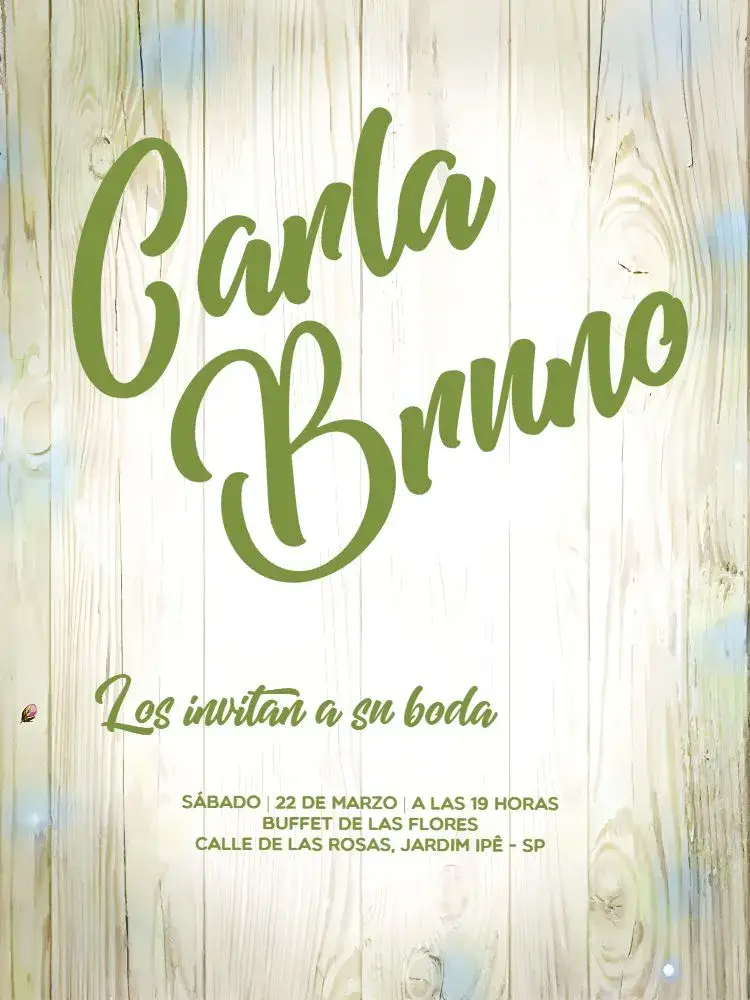 Invitación Boda Follaje