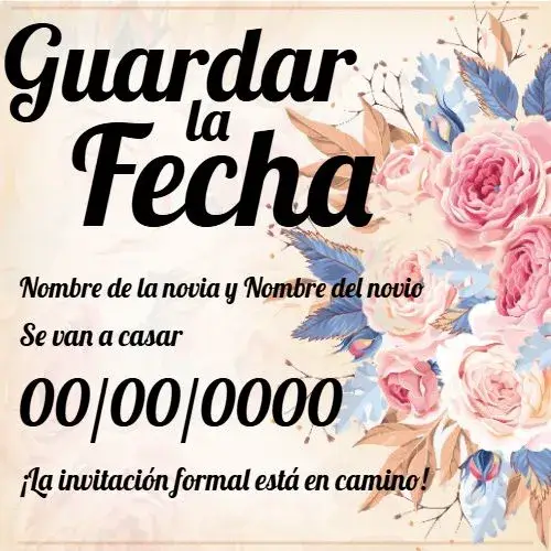 Invitación Save The Date Despojado Amor