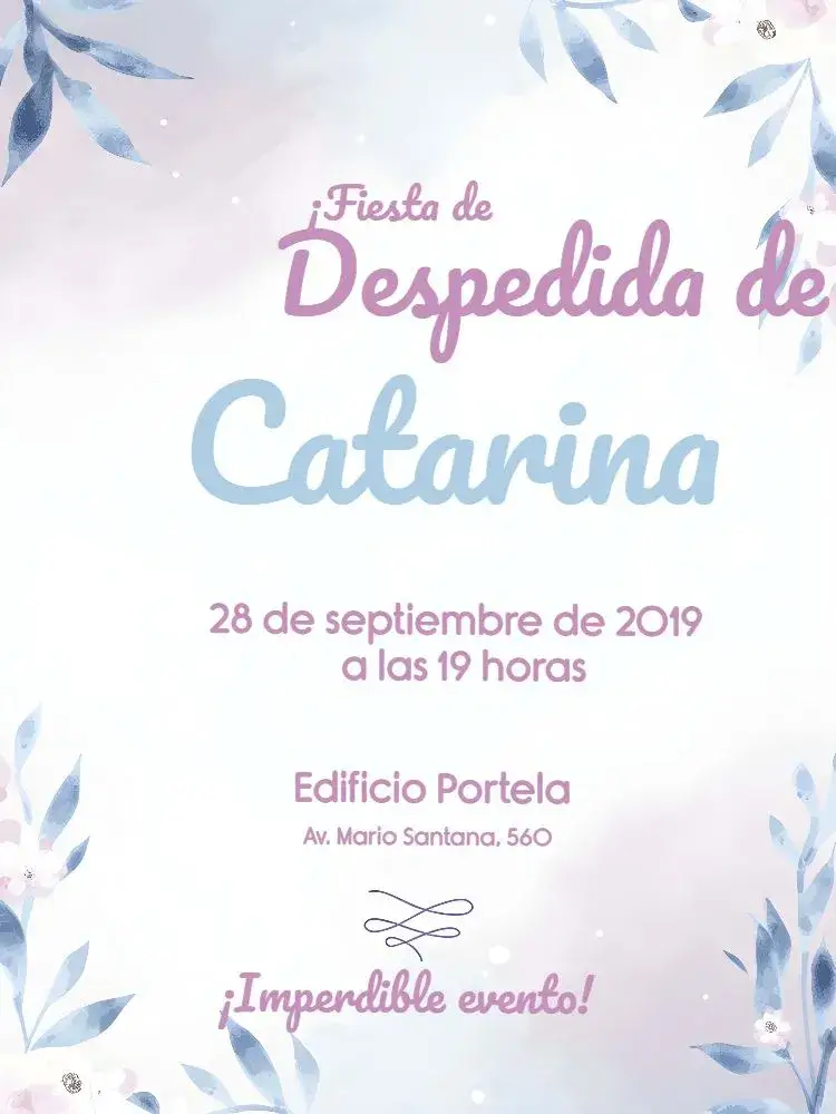 Invitación Despedida de Soltera Floral Flores