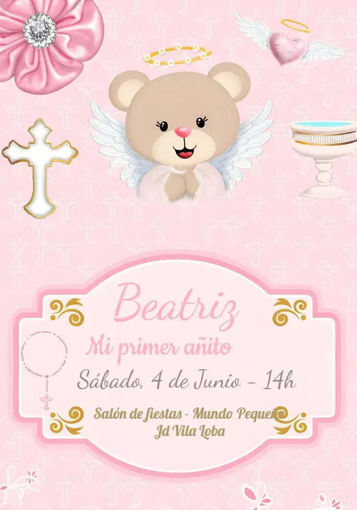 Invitación Oso Princesa 1