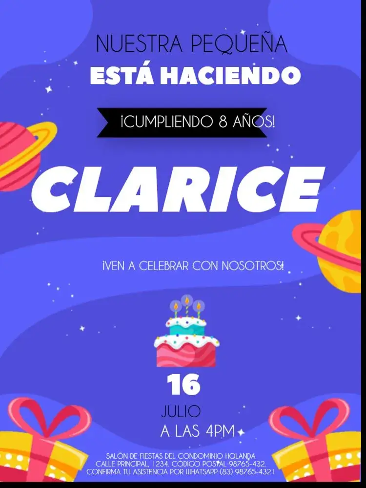 Invitación Espacio Super Heroína